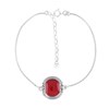 Bracelet Ethnique en Corail Rouge et Argent 925 | Aden Bijoux - vue V1