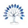 Pendentif Arbre de Vie en Corail Teinté Bleu - Bijou Unique en Argent 925 - vue V1