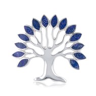 Pendentif arbre de vie  argent 925 et feuillage lapis lazuli