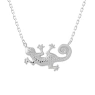 Collier salamandre Argent 925 Rhodié