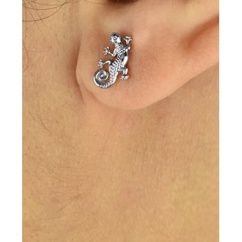 Boucles d'oreilles salamandre Argent 925 Rhodié