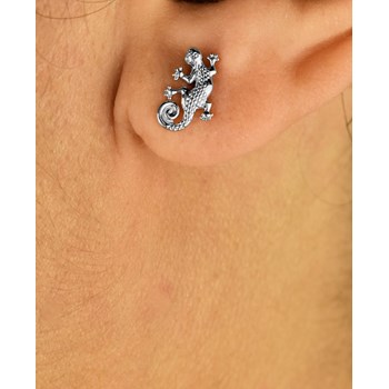 Boucles d'oreilles salamandre Argent 925 Rhodié