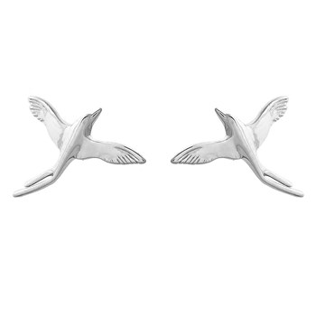 Boucles d'oreilles oiseau colombe Argent 925 Rhodié