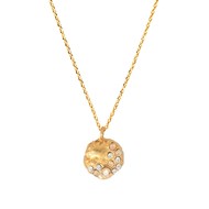Collier doré à l'or fin cristal SEVEN