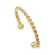 Bracelet jonc grand modèle doré à l'or fin JUSTINE