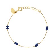 Bracelet doré à l'or fin lapis lazuli VENUS