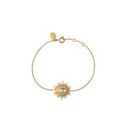 Bracelet doré à l'or fin amazonite FREYA