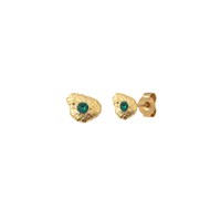 Boucles d'oreilles dorées à l'or fin cristal ELEVEN