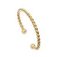 Bracelet jonc moyen modèle doré à l'or fin JUSTINE