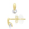 Boucles d'Oreilles Fantaisie - Orné d'un Oxyde de Zirconiums - Or Jaune - vue V1