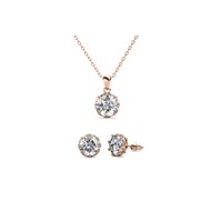 Parure Lily - Or Rosé et Cristal