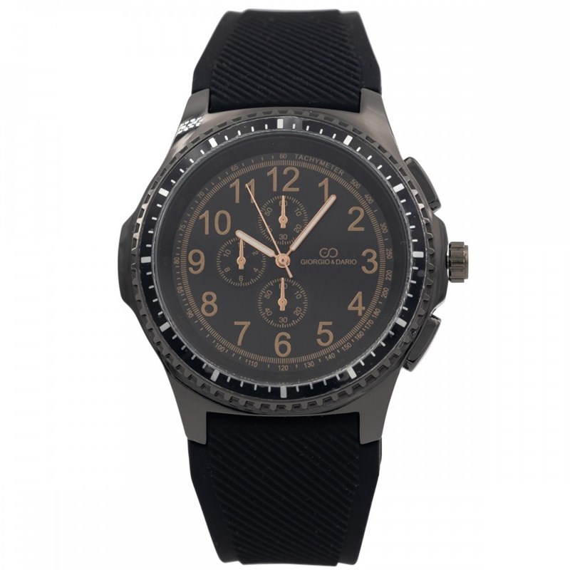 Montre Homme Bracelet Silicone Noir GIORGIO