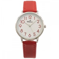 Montre Femme CHTIME bracelet Cuir Rouge