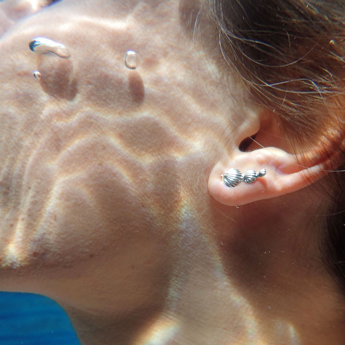 Boucles d'oreilles Coquillage en Vermeil, Jacotte - vue 4