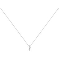 Collier mono-motif en Argent avec oxyde de zirconium blanc