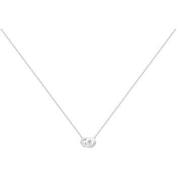 Collier mono-motif en Argent avec oxyde de zirconium blanc