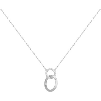 Collier mono-motif en Argent avec oxyde de zirconium blanc