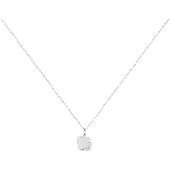 Collier mono-motif en Argent avec oxyde de zirconium blanc