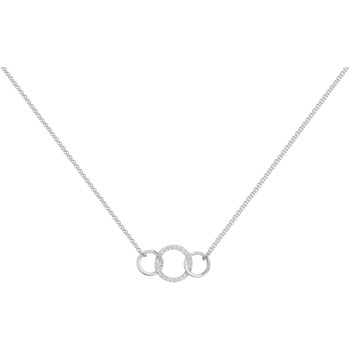 Collier mono-motif en Argent avec oxyde de zirconium blanc