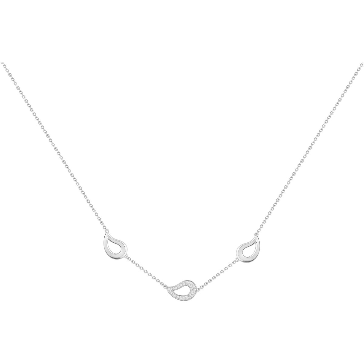 Collier multi-motifs en Argent avec oxyde de zirconium blanc