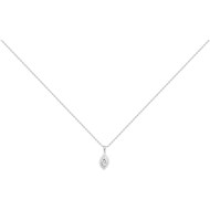 Collier mono-motif en Argent avec oxyde de zirconium blanc