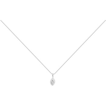 Collier mono-motif en Argent avec oxyde de zirconium blanc