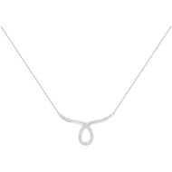 Collier semi-rigide en Argent avec oxyde de zirconium blanc