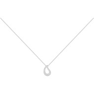 Collier mono-motif en Argent avec oxyde de zirconium blanc