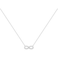 Collier mono-motif en Argent avec oxyde de zirconium blanc