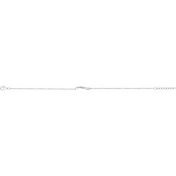 Armband met één patroon van zilver en witte zirkoonoxide