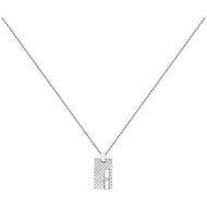 Collier mono-motif Balthazar en Acier 316L avec diamant blanc