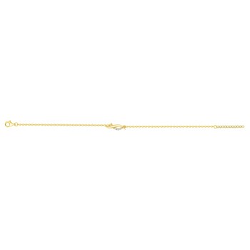 Gold-plated single-pattern soft bracelet with white zirconium oxide