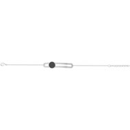 Bracelet souple mono-motif Natalie en Argent avec oxyde de zirconium blanc