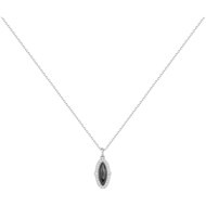 Collier mono-motif Hazel en Argent avec oxyde de zirconium blanc