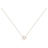 Collier mono-motif Aurora en Plaqué Or avec oxyde de zirconium blanc