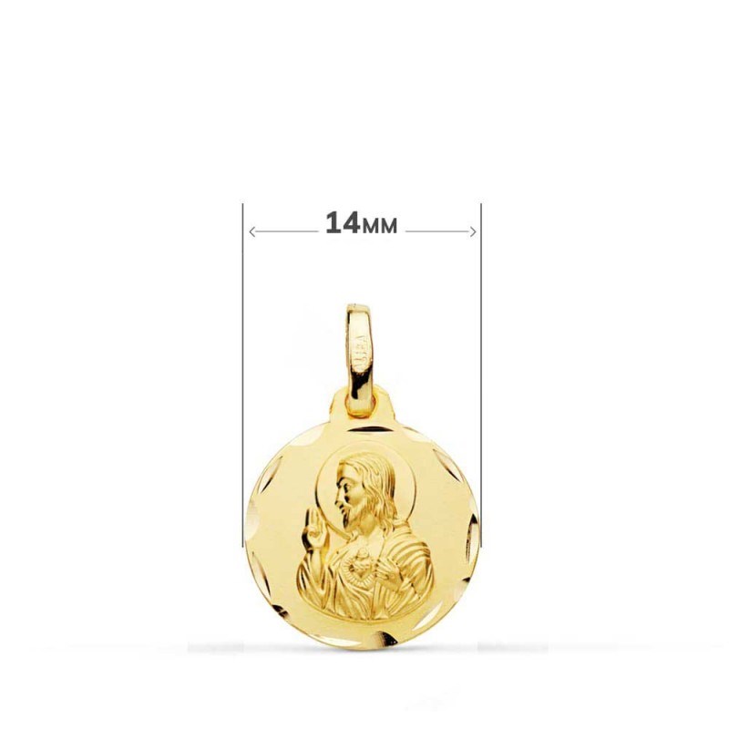 Collier - Médaille Scapulaire Or 18 Carats 750/000 Jaune - Chaîne Dorée - vue 2