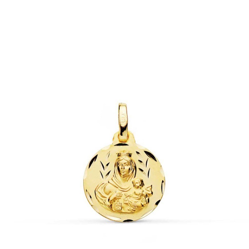 Collier - Médaille Scapulaire Or 18 Carats 750/000 Jaune - Chaîne Dorée - vue 3