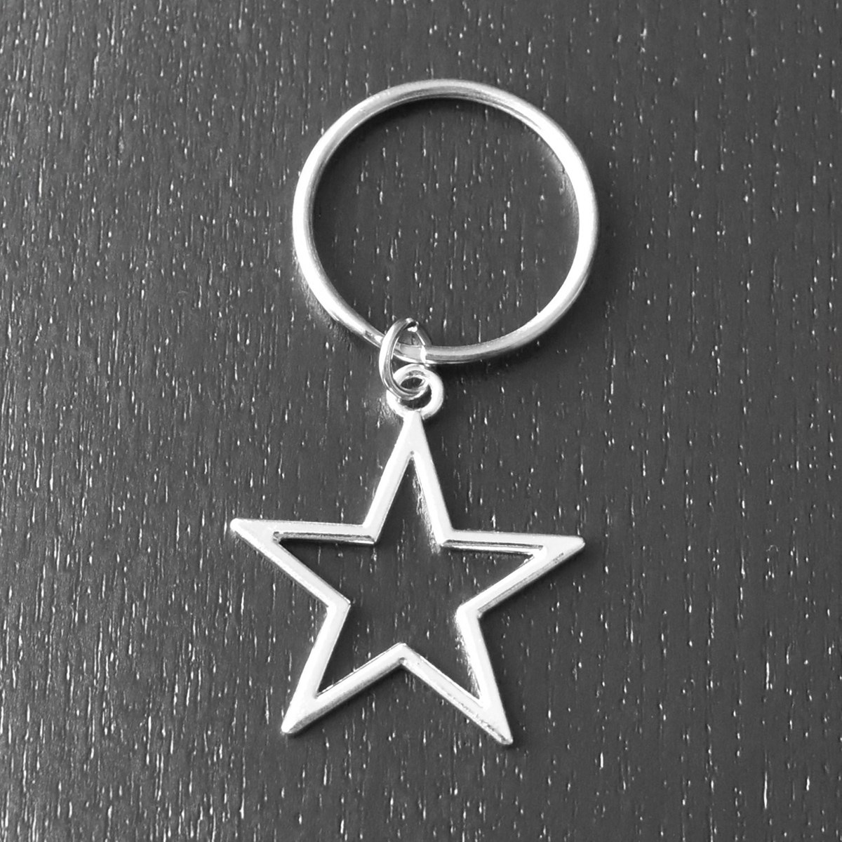 Porte-clés étoile argenté - vue 4