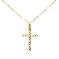 Collier - Médaille Croix Or Jaune - Chaine Dorée
