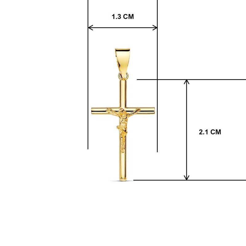 Médaille Croix Or 18 Carats 750/000 - Christ sur la Croix - Chaine Dorée - vue 3