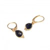 Boucles D'Oreilles Gaïa Onyx Argent 925 Doré - vue V1