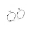 Boucles d'oreilles Olina - Argenté et Cristal - vue V2