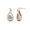 Boucles d'oreilles Wavvy - Or Rosé et Cristal - vue V1