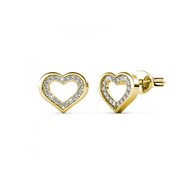 Boucles d'oreilles Zeal - Doré et Cristal