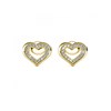 Boucles d'oreilles Zeal - Doré et Cristal - vue V2
