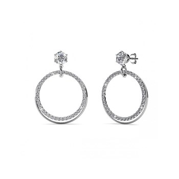 Ariel Oorbellen - Zilver en Kristal