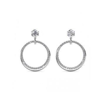 Ariel Oorbellen - Zilver en Kristal