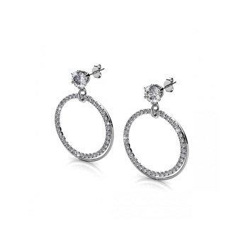 Ariel Oorbellen - Zilver en Kristal