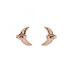 Boucles d'oreilles Crescent Moon - Or Rosé et Cristal - vue V4