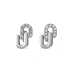 Boucles d'oreilles Union - Argenté et Cristal - vue V2